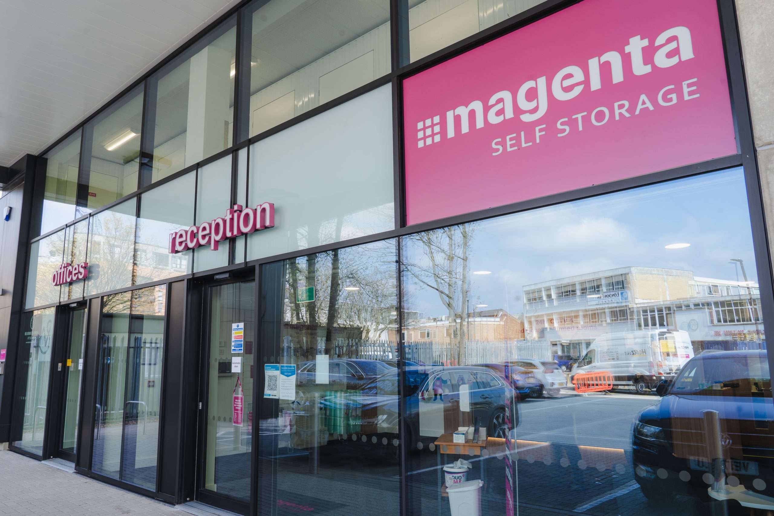 An image of the front reception area of Magenta Self Store