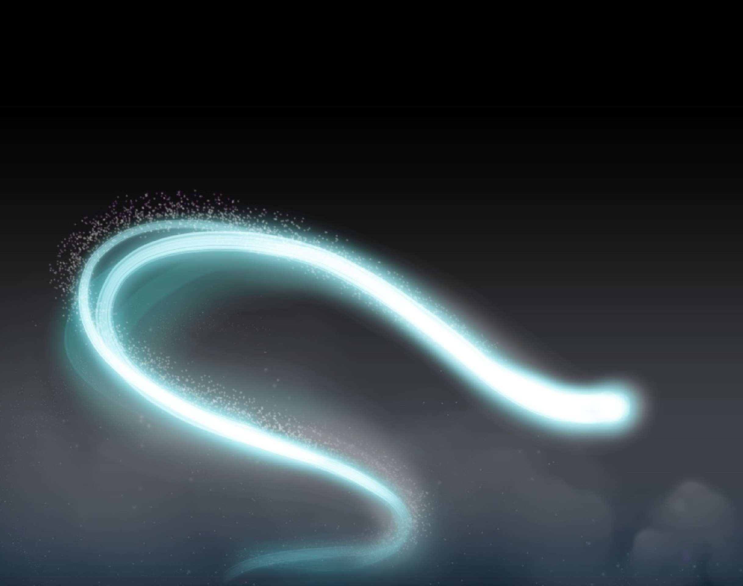A still image of the Merlin Entertainment light trail animation