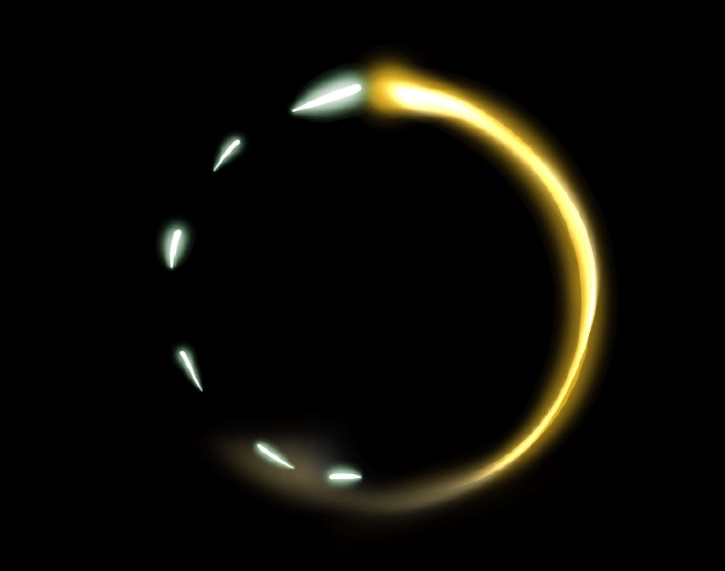 A still image of the Merlin Entertainment light trail animation